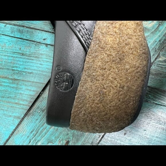 Timberland Black Leather Mules Clogs Size 9.5 - Picture 8 of 12